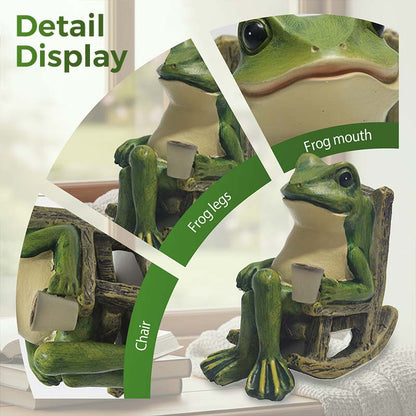 💯2026 Hot Sales🐸Op zonne-energie aangedreven kikker in schommelstoel ornament🍃