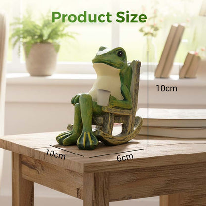 💯2026 Hot Sales🐸Op zonne-energie aangedreven kikker in schommelstoel ornament🍃