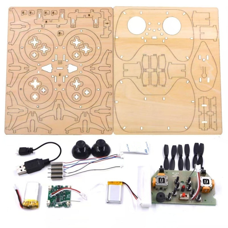 🎉Nieuwjaars Cadeau 50% KORTING!🛩️Kinderen DIY Houten Drone Bouwset: Beginner-Vriendelijk & Veilig – Bouw Je Eigen Drone Met STEM-Lerend!