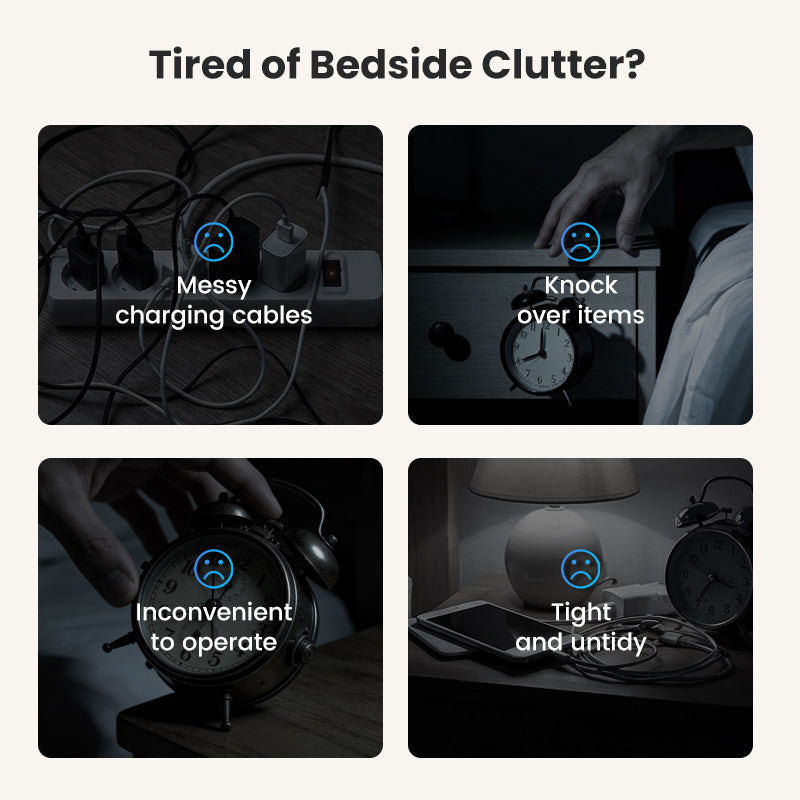 💘Tijdelijke Aanbieding: 50% Korting! 🔋6-in-1 Draadloos Laadstation 25W – Klok, Wekker, Bluetooth Speaker & Nachtlampje | All-in-One Nachtkastje!