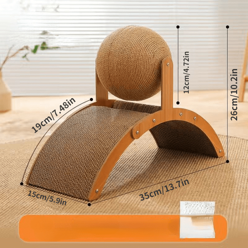 🐱 NU 50% KORTING! 💖 Natuurlijke sisal krabpaal voor katten met kartonnen pad – Bevredigt de krabbehoefte, duurzaam sisal en beschermt meubels 🧶