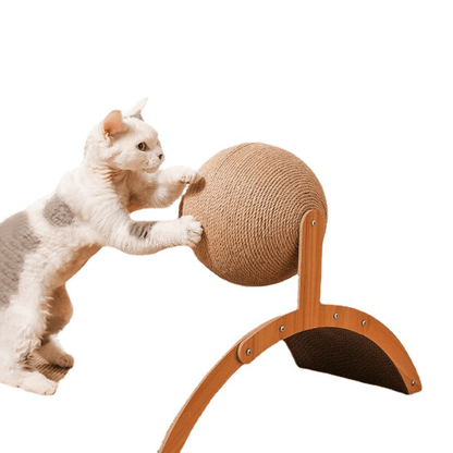 🐱 NU 50% KORTING! 💖 Natuurlijke sisal krabpaal voor katten met kartonnen pad – Bevredigt de krabbehoefte, duurzaam sisal en beschermt meubels 🧶