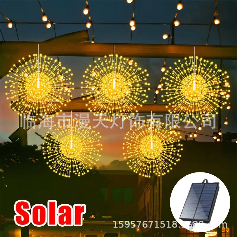 🔥Zolang de voorraad strekt, 62% korting!🎉 Solar vuurwerk lichtslingers voor in de tuin en op feestjes