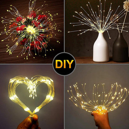 🔥Zolang de voorraad strekt, 62% korting!🎉 Solar vuurwerk lichtslingers voor in de tuin en op feestjes