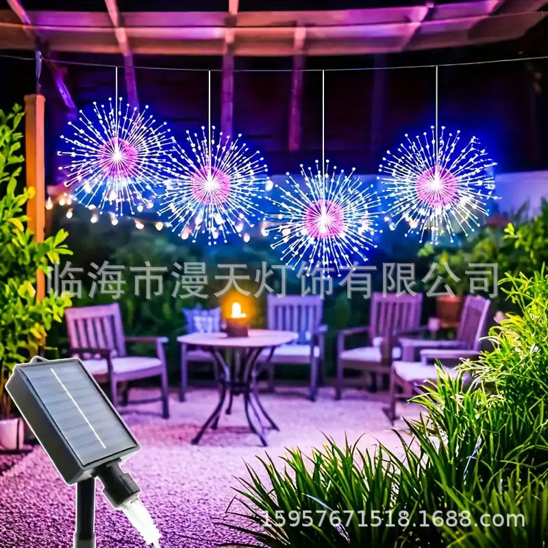 🔥Zolang de voorraad strekt, 62% korting!🎉 Solar vuurwerk lichtslingers voor in de tuin en op feestjes
