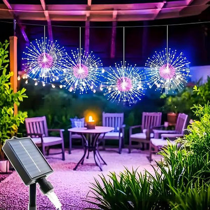 🔥Zolang de voorraad strekt, 62% korting!🎉 Solar vuurwerk lichtslingers voor in de tuin en op feestjes