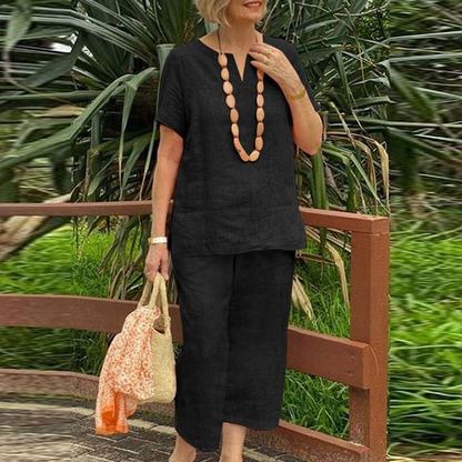 🌿2026 NIEUW – 52% KORTING💥 Zachte 2-delige Damesset – Comfortabele Top + Broek | Luchtige Stof & Ideaal voor Dagelijks Comfort