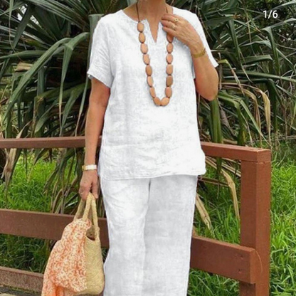 🌿2026 NIEUW – 52% KORTING💥 Zachte 2-delige Damesset – Comfortabele Top + Broek | Luchtige Stof & Ideaal voor Dagelijks Comfort