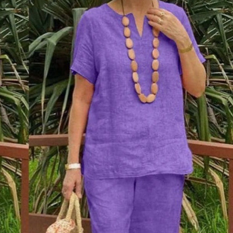 🌿2026 NIEUW – 52% KORTING💥 Zachte 2-delige Damesset – Comfortabele Top + Broek | Luchtige Stof & Ideaal voor Dagelijks Comfort