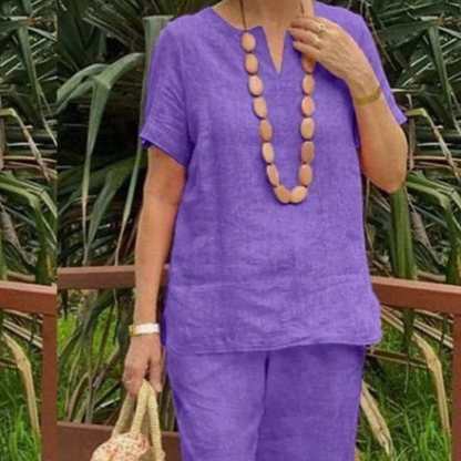 🌿2026 NIEUW – 52% KORTING💥 Zachte 2-delige Damesset – Comfortabele Top + Broek | Luchtige Stof & Ideaal voor Dagelijks Comfort