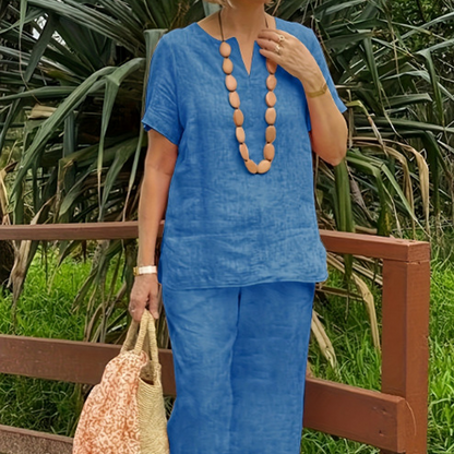 🌿2026 NIEUW – 52% KORTING💥 Zachte 2-delige Damesset – Comfortabele Top + Broek | Luchtige Stof & Ideaal voor Dagelijks Comfort