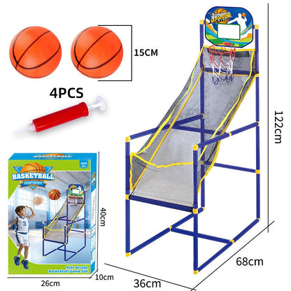 ⏰ NU 50% KORTING!🏀 Indoor basketbal-arcadespel voor kinderen met 4 ballen