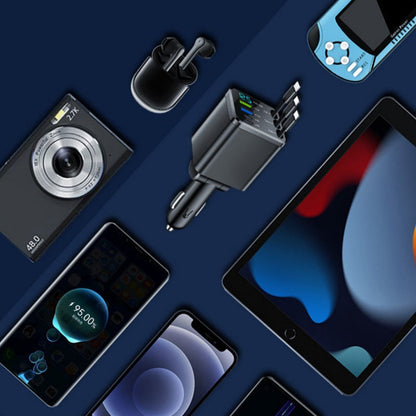 🔋 NU 50% KORTING! 🚗 7-in-1 intrekbare snellader voor in de auto met spanningsweergave – USB-C, snelladen & onmisbaar voor dagelijks gebruik 📱