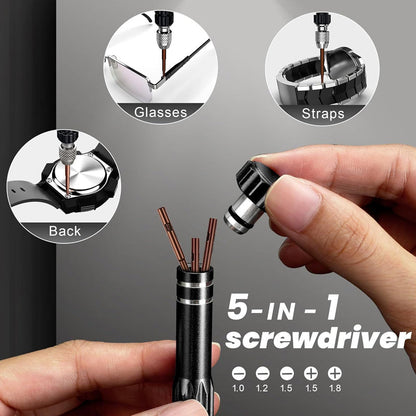 🮚 60% KORTING! 🔧 Gereedschapsset voor professionele horlogereparatie – 13-in-1, precisiegereedschap & ideaal voor horloge- en brillenreparatie 🛠️