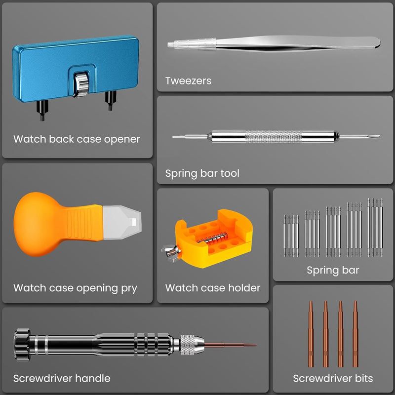🮚 60% KORTING! 🔧 Gereedschapsset voor professionele horlogereparatie – 13-in-1, precisiegereedschap & ideaal voor horloge- en brillenreparatie 🛠️