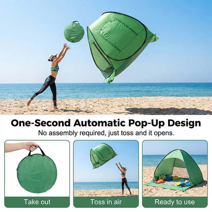 🏖️ Automatische pop-up strandtent | Snel op te zetten • Lichtgewicht • Draagbaar