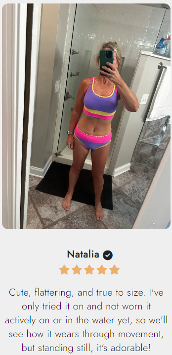 👙Sportieve 3-delige Nylon Bikini Set met Kleurvlakken