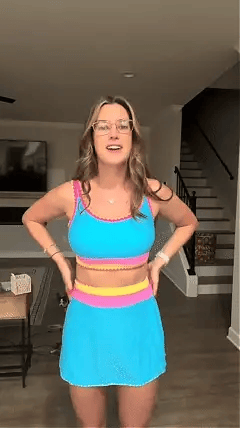 👙Sportieve 3-delige Nylon Bikini Set met Kleurvlakken