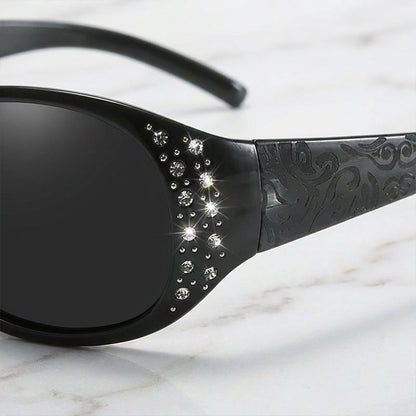 🕶️ Gepolariseerde zonnebrillen voor dames met strass-accenten | Stijl & bescherming