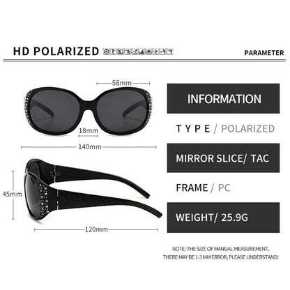 🕶️ Gepolariseerde zonnebrillen voor dames met strass-accenten | Stijl & bescherming