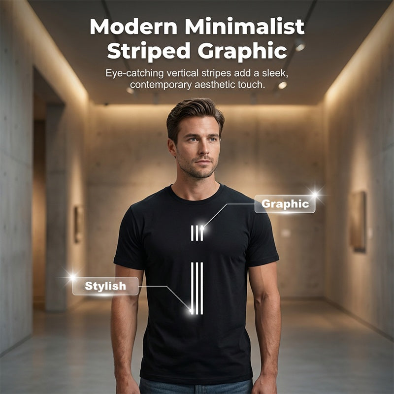 Men's Graphic Print Crew Neck T-Shirt