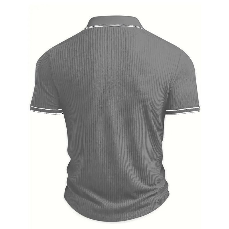 👕 50% KORTING NU! ☀️ Casual poloshirt met korte mouwen – Ademend polyester, moderne pasvorm & perfect voor ontspannen dagen 🏖️