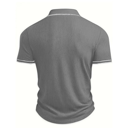 👕 50% KORTING NU! ☀️ Casual poloshirt met korte mouwen – Ademend polyester, moderne pasvorm & perfect voor ontspannen dagen 🏖️