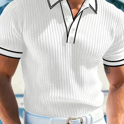 👕 50% KORTING NU! ☀️ Casual poloshirt met korte mouwen – Ademend polyester, moderne pasvorm & perfect voor ontspannen dagen 🏖️