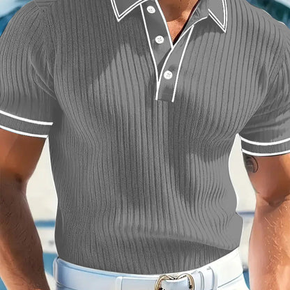 👕 50% KORTING NU! ☀️ Casual poloshirt met korte mouwen – Ademend polyester, moderne pasvorm & perfect voor ontspannen dagen 🏖️