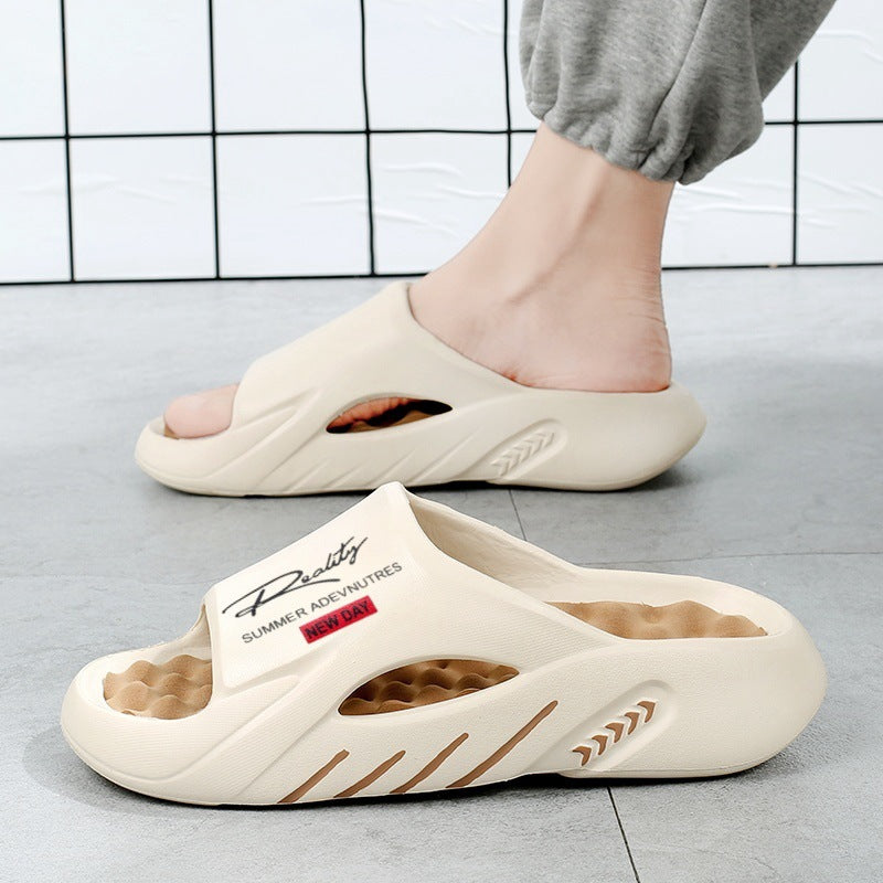 💥50% KORTING 🦶Antislip Cloud-slippers voor heren met dikke zool🌊Verfrissend en huidvriendelijk