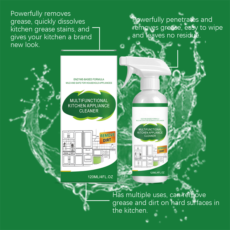 🧽 Multifunctionele reinigingsspray voor keukenapparatuur | Vet- en vuilverwijderaar