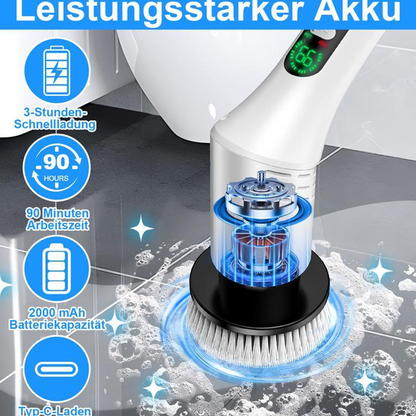 🧴NU 50% KORTING!🔥Draadloze Elektrische Roterende Scrubborstel – Krachtig, Veelzijdig & Perfect voor Dieptereiniging 🛅