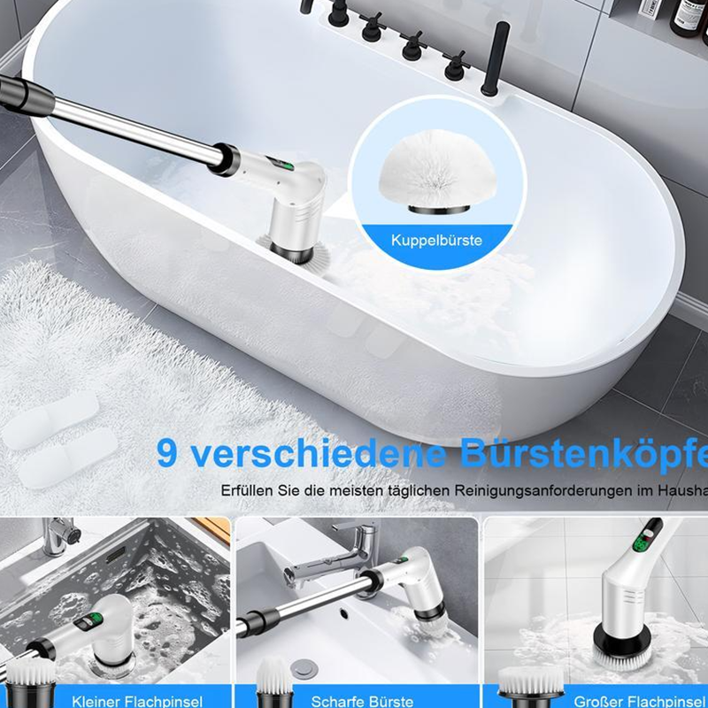 🧴NU 50% KORTING!🔥Draadloze Elektrische Roterende Scrubborstel – Krachtig, Veelzijdig & Perfect voor Dieptereiniging 🛅