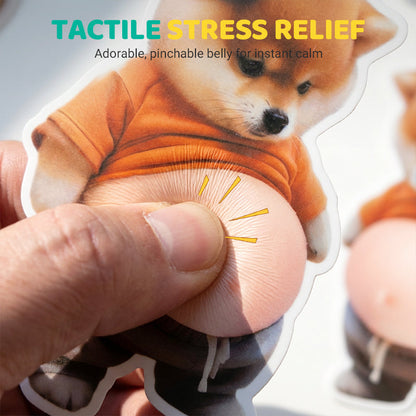 3D Schattige Shiba Inu Zelfklevende Deurstopper & Stressbal