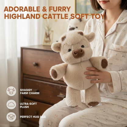 🧸Schattige knuffel van een Schotse hooglandkoe