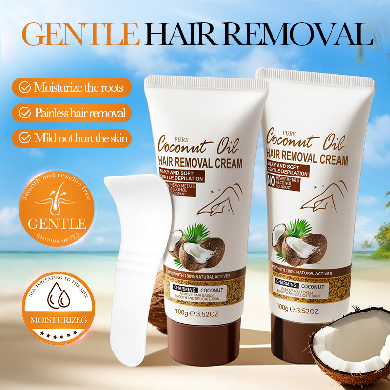 🥥 Coconut Oil Hair Removal Cream for Smooth Skin | Gentle & nourishing