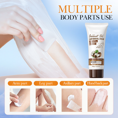 🥥 Coconut Oil Hair Removal Cream for Smooth Skin | Gentle & nourishing