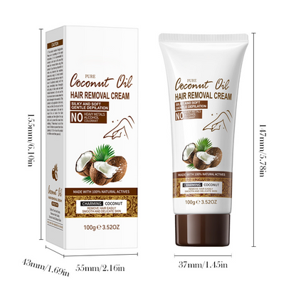 🥥 Coconut Oil Hair Removal Cream for Smooth Skin | Gentle & nourishing