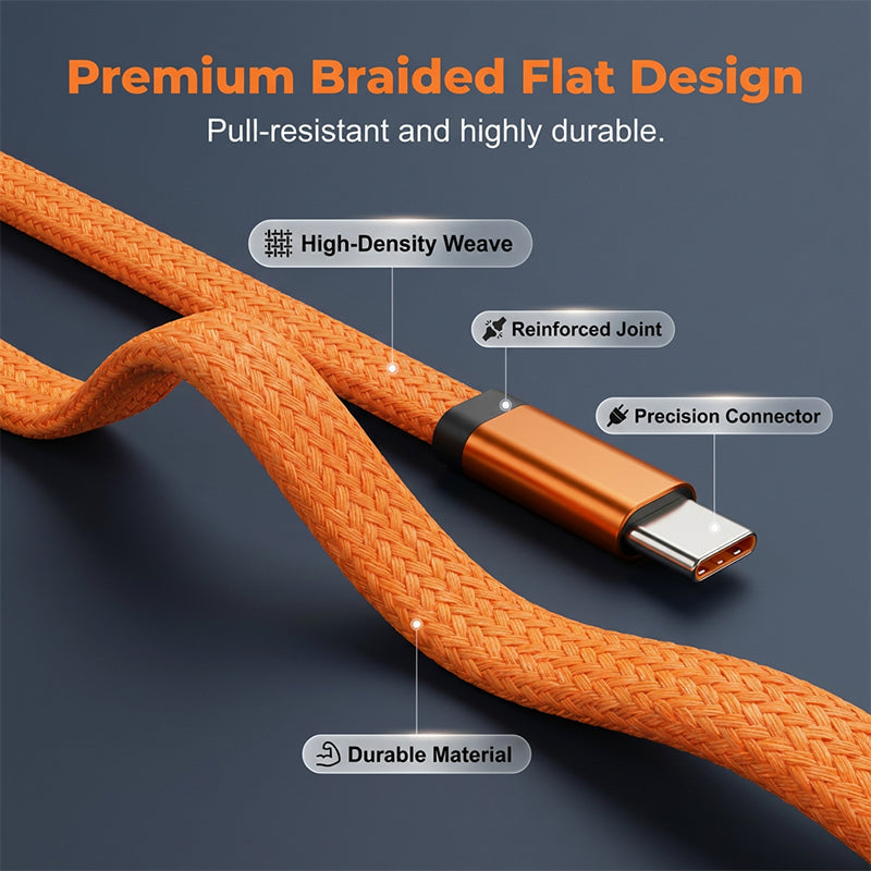 240 W magnetische Type-C-kabel met automatische opwinding