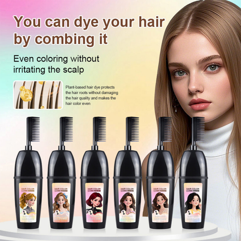 💇‍♀️ 3-in-1 haarkleurkam | Kleuren • Mengen • Aanbrengen – Alles in één