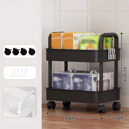 🌞Fris De Lente In Met 50% Korting!🏡Verrijdbare Trolley op Wielen | Smalle Rolwagen voor Keuken & Badkamer | Ruimtebesparend Opbergrek (Tot 5 Lagen)