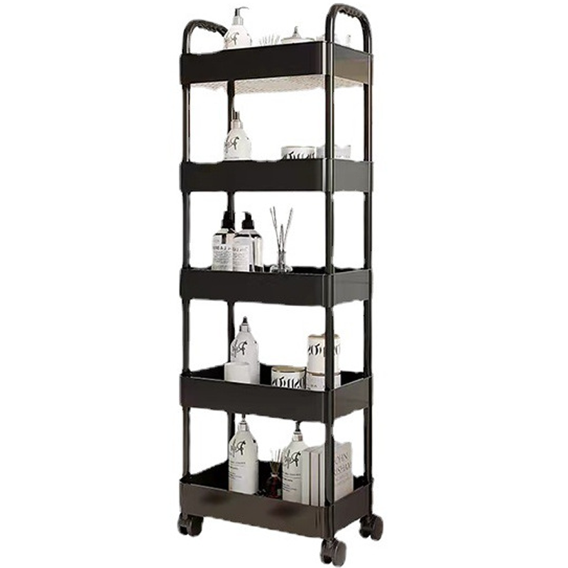 🌞Fris De Lente In Met 50% Korting!🏡Verrijdbare Trolley op Wielen | Smalle Rolwagen voor Keuken & Badkamer | Ruimtebesparend Opbergrek (Tot 5 Lagen)