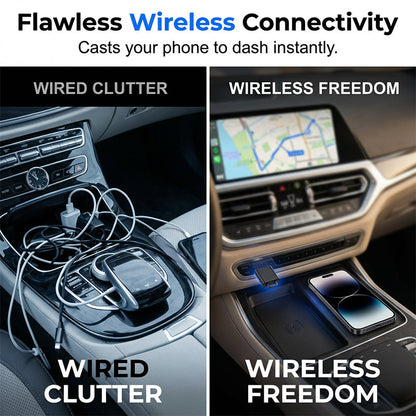 🚗 2-in-1 draadloze iOS- en Android Auto-adapter | Direct verbinding • Betrouwbaar