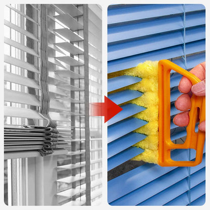 💥🌿🏠50% KORTING! Verstelbare jaloezieënreiniger, past op alle lamellen, geschikt voor verticale/horizontale jaloezieën, ventilatie en vensterbanken🛡️✅