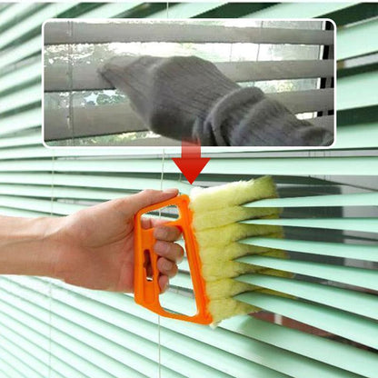 💥🌿🏠50% KORTING! Verstelbare jaloezieënreiniger, past op alle lamellen, geschikt voor verticale/horizontale jaloezieën, ventilatie en vensterbanken🛡️✅