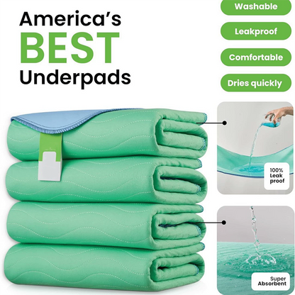 🥳UITVERKOOP 2026: 50% KORTING – ￡15,99!!🌟Herbruikbare, zeer absorberende bedbeschermingsmatten