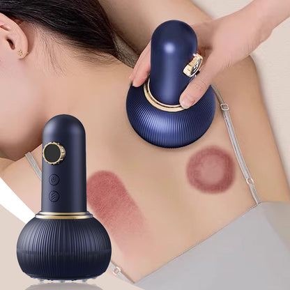 Set met elektrische cupping-massageapparaat en meridiaanborstels