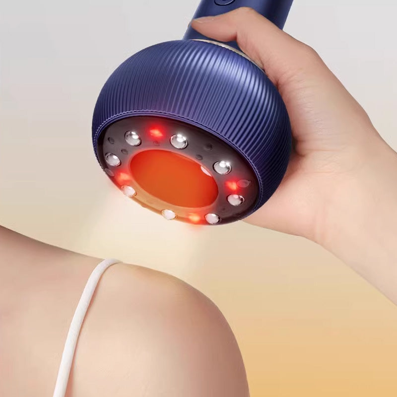Set met elektrische cupping-massageapparaat en meridiaanborstels