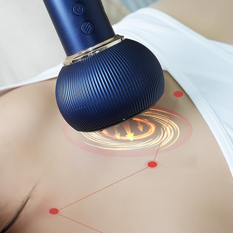 Set met elektrische cupping-massageapparaat en meridiaanborstels