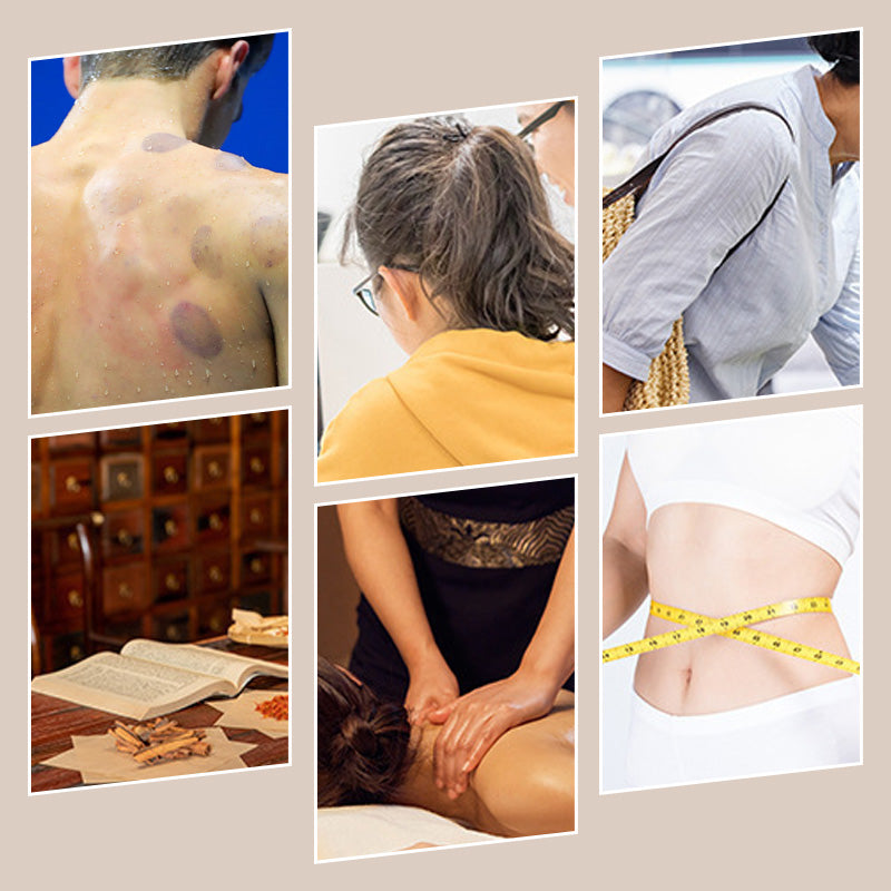 Set met elektrische cupping-massageapparaat en meridiaanborstels